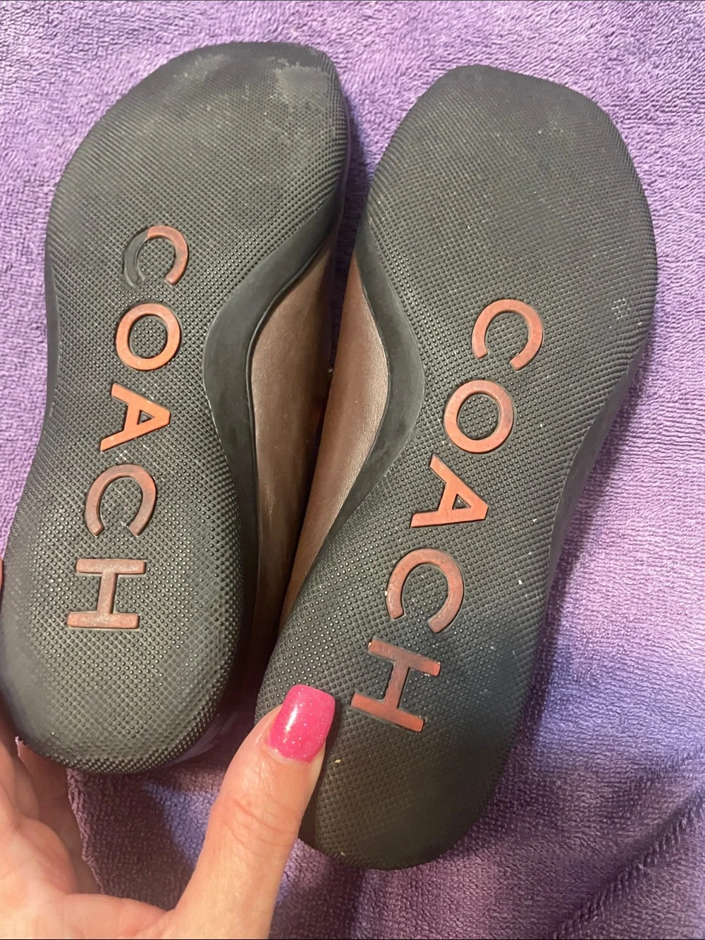 Women’s Coach Daisy Brown Leather Slip-On Loafers